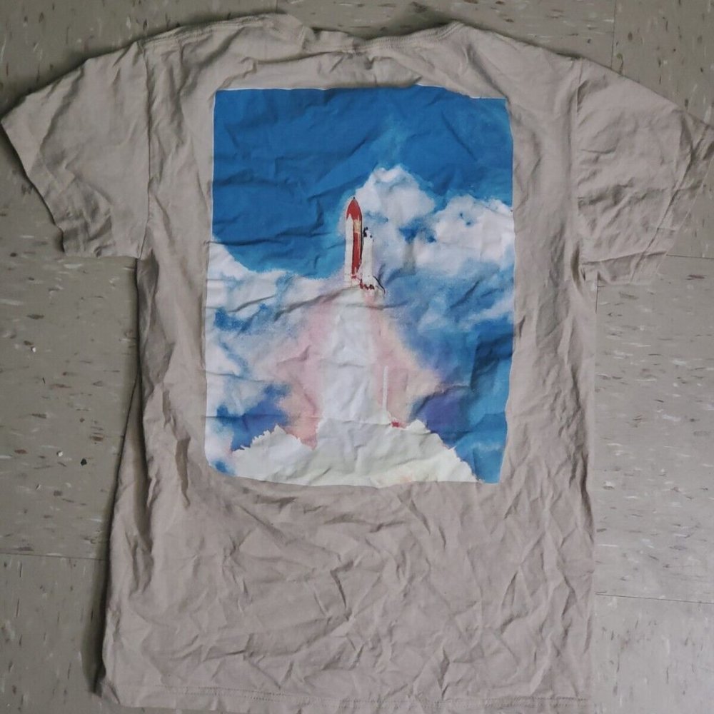 NASA Rocket Launch Front & Back Print Shirt Bowery Supply Co & Flagler Supply
